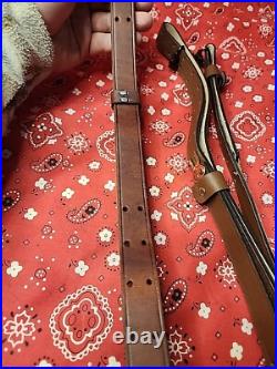 Pair Of Leather Rifle Sling Buckle Rifle Sling Right Side Made In Canada