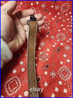 Pair Of Leather Rifle Sling Buckle Rifle Sling Right Side Made In Canada