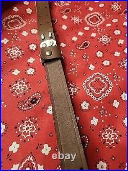 Pair Of Leather Rifle Sling Buckle Rifle Sling Right Side Made In Canada