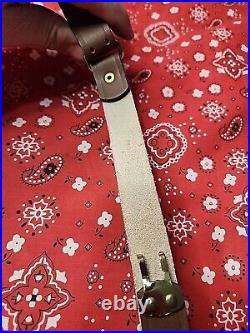 Pair Of Leather Rifle Sling Buckle Rifle Sling Right Side Made In Canada