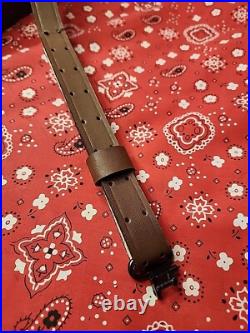 Pair Of Leather Rifle Sling Buckle Rifle Sling Right Side Made In Canada