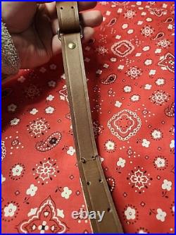 Pair Of Leather Rifle Sling Buckle Rifle Sling Right Side Made In Canada