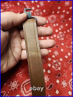 Pair Of Leather Rifle Sling Buckle Rifle Sling Right Side Made In Canada