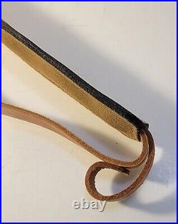 Pathfinder Cb373b Brown Leather Rifle Sling Inch Padded Embossed Beautiful Deer