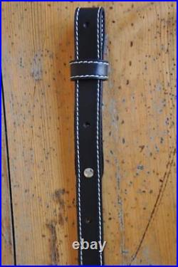 Personalized Custom Quality Leather Rifle Gun Sling Amish Made Adjustable NEW