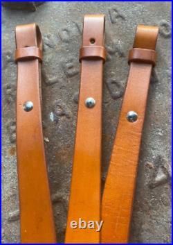 Personalized Custom Tapered Leather Rifle Sling not padded and padded