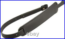 Premium Buffalo Leather Padded Rifle Sling 42 Inch, No-Slip Comfort Support