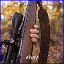 Premium Crazy Horse/Brown Leather Rifle Sling Adjustable & Durable Made in USA