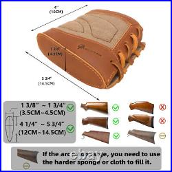 Premium Leather Gun Sling, Canvas Rifle Recoil Pad with Swivels Hunting Set Premium Leather Gun Sling, Canvas Rifle Recoil Pad with Swivels Hunting Set