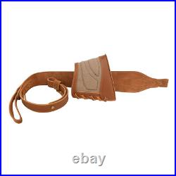 Premium Leather Gun Sling, Canvas Rifle Recoil Pad with Swivels Hunting Set Premium Leather Gun Sling, Canvas Rifle Recoil Pad with Swivels Hunting Set