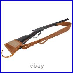 Premium Leather Gun Sling, Canvas Rifle Recoil Pad with Swivels Hunting Set Premium Leather Gun Sling, Canvas Rifle Recoil Pad with Swivels Hunting Set