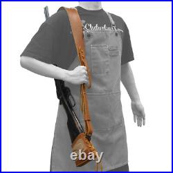 Premium Leather Gun Sling, Canvas Rifle Recoil Pad with Swivels Hunting Set Premium Leather Gun Sling, Canvas Rifle Recoil Pad with Swivels Hunting Set