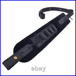 Premium Leather Rifle Sling Shotgun Strap Shotgun Shoulder Strap Shell Holder