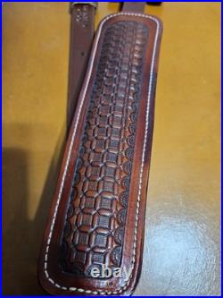 Pro Hunter Padded Embossed leather Rifle Sling suede backed 0106 NWT USA made