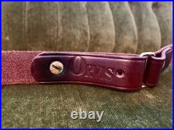 RARE Vintage 80s ORVIS Shotgun Carry Sling Brown Leather NIB