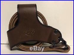 RLO CUSTOM LEATHER RIFLE SLING BELT SLING Made in USA
