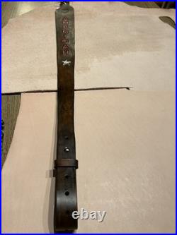 RUGER AMERICAN Custom Leather Rifle Sling Hand Tooled & Handmade in the USA