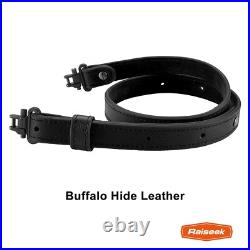 Raiseek Rifle Gun Sling Buffalo Hide Leather with Mil-Spec Swivels, Durable Gu Raiseek Rifle Gun Sling Buffalo Hide Leather with Mil-Spec Swivels, Durable Gu