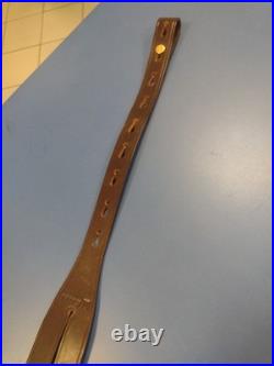 Rare New Galco Safari Ching Sling Dark Havana Leather Premium Rifle Gun Strap