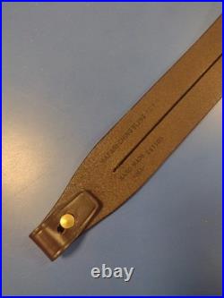 Rare New Galco Safari Ching Sling Dark Havana Leather Premium Rifle Gun Strap