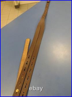 Rare New Galco Safari Ching Sling Dark Havana Leather Premium Rifle Gun Strap