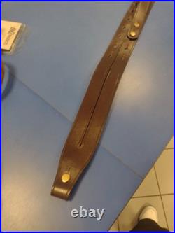 Rare New Galco Safari Ching Sling Dark Havana Leather Premium Rifle Gun Strap