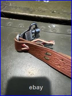 Rare Vintage George Lawrence Leather Target Rifle Shooting Sling. Size Large