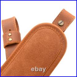 Retro Leather Rifle Gun Sling Shotgun Slot Strap. 30/30.308.22LR. 44MA 12GA