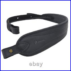 Retro Rifle Shoulder Straps Crazy Horse Leather & Canvas Shotgun Carrying Slings