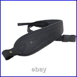 Retro Rifle Shoulder Straps Crazy Horse Leather & Canvas Shotgun Carrying Slings