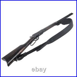 Retro Rifle Shoulder Straps Crazy Horse Leather & Canvas Shotgun Carrying Slings