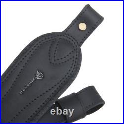 Retro Rifle Shoulder Straps Crazy Horse Leather & Canvas Shotgun Carrying Slings