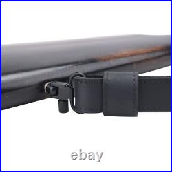 Retro Rifle Shoulder Straps Crazy Horse Leather & Canvas Shotgun Carrying Slings