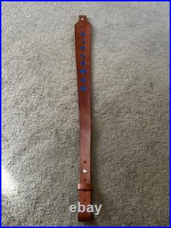 Rifeman # 1 Custom Leather Rifle Sling Hand Tooled And Made in the USA