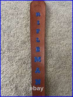 Rifeman # 1 Custom Leather Rifle Sling Hand Tooled And Made in the USA