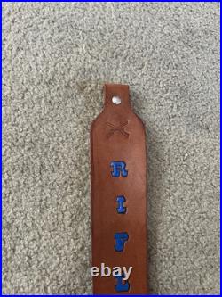 Rifeman # 1 Custom Leather Rifle Sling Hand Tooled And Made in the USA