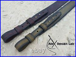 Rifle Leather Strap Hunting Tactical Shotgun Rifle Sling Gun Leather Genuine