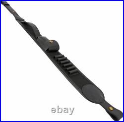 Rifle Shell Holder Bandolier Gun Sling for Shoulder Strap with Swivels Type Blac