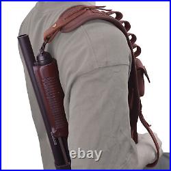 Rifle Sling Ammo Carry Strap Soft Padded Leather Strap 30/30.308.22MAG 16GA