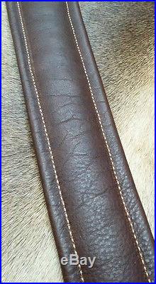 Rifle Sling, Brown Leather, Hand Carved, Made in the USA, Elk Ridge