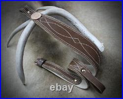Rifle Sling Brown Leather Seelye Leather Works, Gunslinger Sling, Made in USA