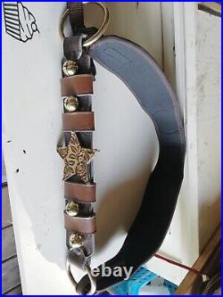 Rifle Sling Brown Niggeloh Harness With Bells And Rose Design Gewehrriemen