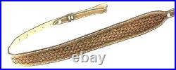 Rifle Sling Custom Hand Crafted With Basket Weaved Design In Tan, Brown Or Black