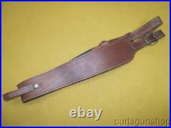 Rifle Sling European Style 1 Inch Cobra Brown Leather