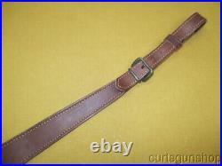 Rifle Sling European Style 1 Inch Cobra Brown Leather