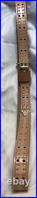 Rifle Sling Full Grain Leather-Spire Stamping Design 2 Week Lead Time