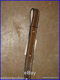 Rifle Sling Leather Basket Hand Tooled Bianchi Lined Padded Custom Dark Oil 1211