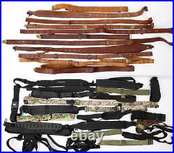 Rifle Sling Lot Leather Nylon Canvas Camo Resellers Flea Market Garage Sale Lot