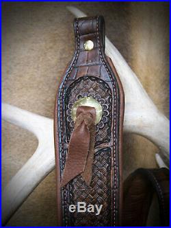 Rifle Sling, Seelye Leather Works, Hand tooled in the USA, Bayou Leather