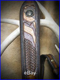 Rifle Sling, Seelye Leather Works, Hand tooled in the USA, Don't Tread On Me